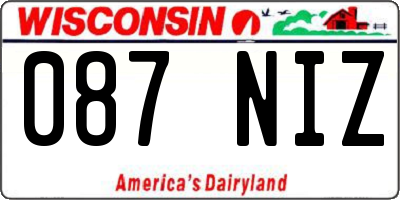 WI license plate 087NIZ