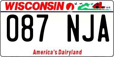 WI license plate 087NJA
