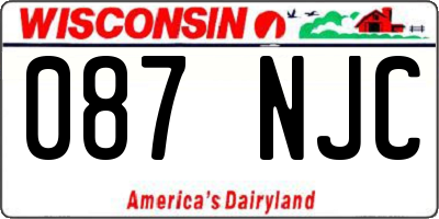WI license plate 087NJC