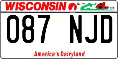 WI license plate 087NJD