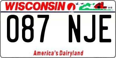 WI license plate 087NJE