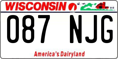 WI license plate 087NJG