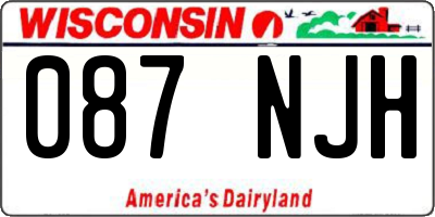 WI license plate 087NJH