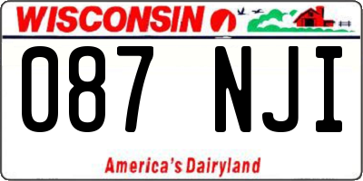 WI license plate 087NJI