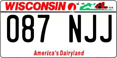 WI license plate 087NJJ
