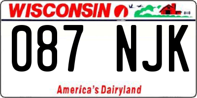 WI license plate 087NJK