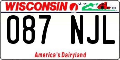 WI license plate 087NJL