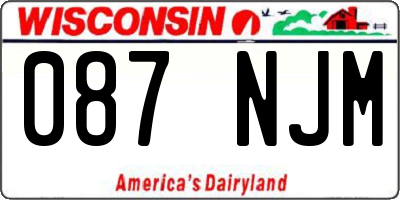 WI license plate 087NJM