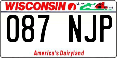 WI license plate 087NJP