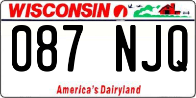 WI license plate 087NJQ