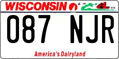 WI license plate 087NJR