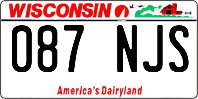 WI license plate 087NJS