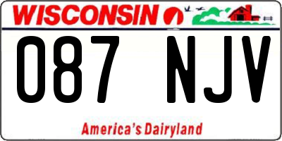 WI license plate 087NJV