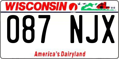 WI license plate 087NJX