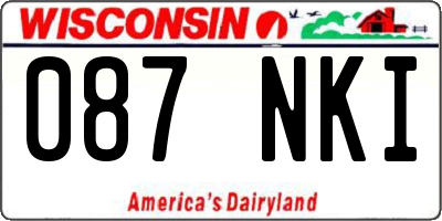 WI license plate 087NKI