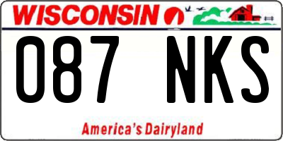 WI license plate 087NKS