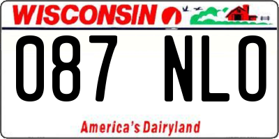 WI license plate 087NLO