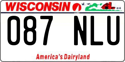 WI license plate 087NLU