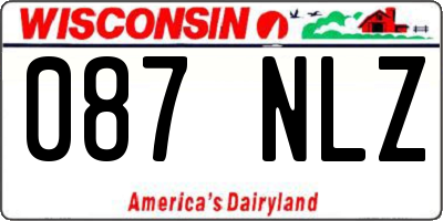 WI license plate 087NLZ