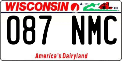 WI license plate 087NMC