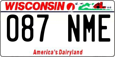WI license plate 087NME