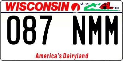WI license plate 087NMM