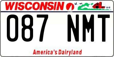 WI license plate 087NMT