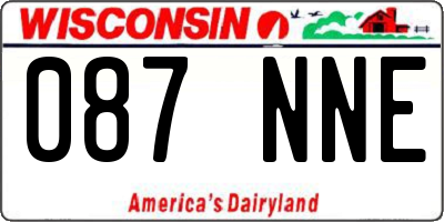 WI license plate 087NNE