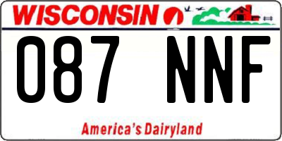 WI license plate 087NNF
