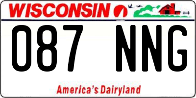 WI license plate 087NNG
