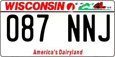 WI license plate 087NNJ