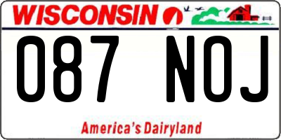 WI license plate 087NOJ