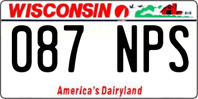 WI license plate 087NPS
