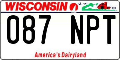 WI license plate 087NPT
