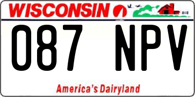 WI license plate 087NPV