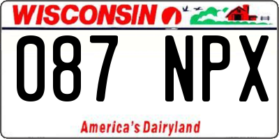 WI license plate 087NPX