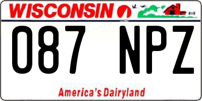 WI license plate 087NPZ