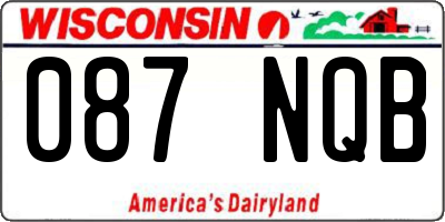 WI license plate 087NQB