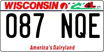 WI license plate 087NQE