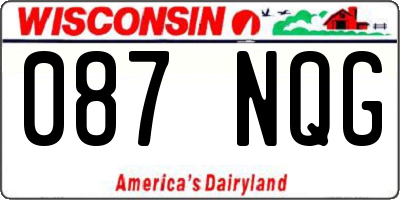 WI license plate 087NQG