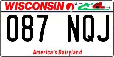 WI license plate 087NQJ