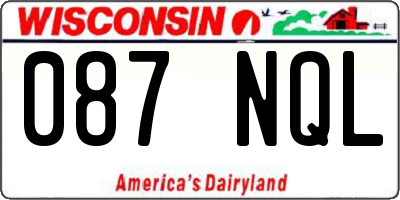 WI license plate 087NQL