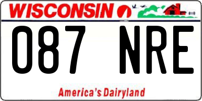 WI license plate 087NRE