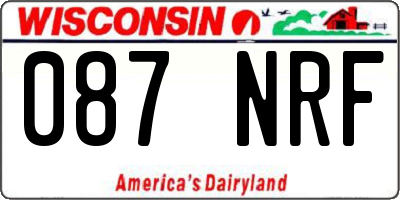WI license plate 087NRF