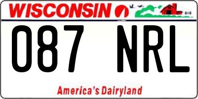 WI license plate 087NRL