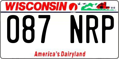 WI license plate 087NRP