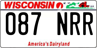 WI license plate 087NRR