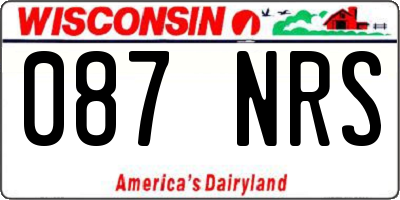WI license plate 087NRS