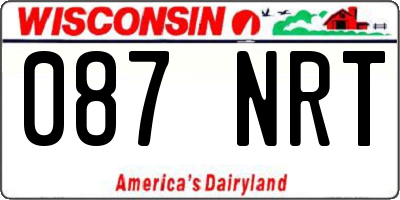 WI license plate 087NRT