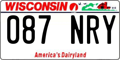 WI license plate 087NRY